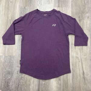 A7 Gym T Shirt Demand‎ Greatness Unisex Medium Half Sleeve Purple Powerlifting